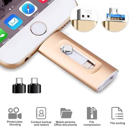 MEMORIA USB INTELIGENTE 3 EN 1 PARA CELULARES - 256 GB