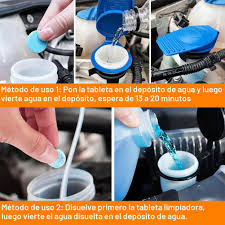 PASTILLA EFERVESENTE LIMPIA CRISTALES PARA VEHICULOS Y  HOGAR (10 SOBRES DE 1 )