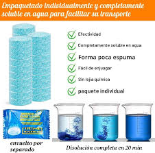 PASTILLA EFERVESENTE LIMPIA CRISTALES PARA VEHICULOS Y  HOGAR (10 SOBRES DE 1 )