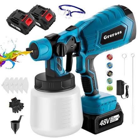 PISTOLA DE PINTURA CORDLESS 2 BATERRIAS DE 48V AM411
