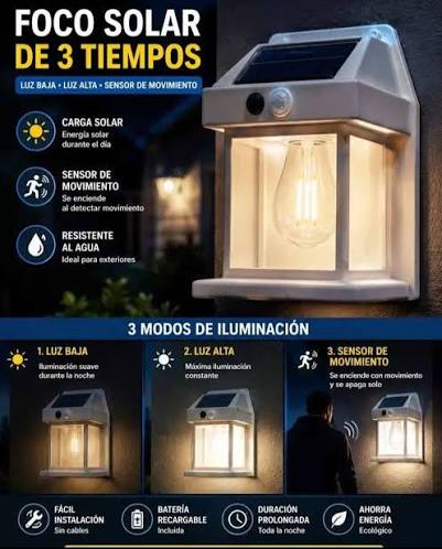 LAMPARA RECARGABLE COM LUZ SOLAR (80UND X CAJA