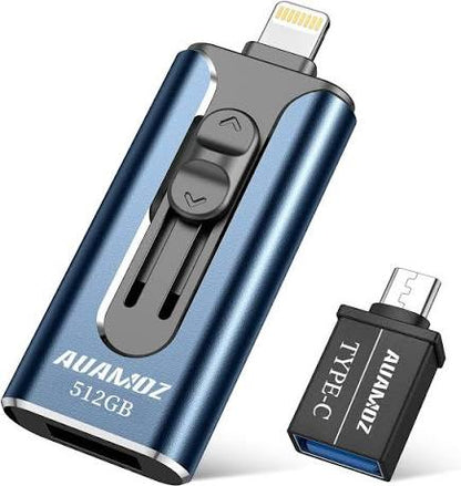 MEMORIA USB INTELIGENTE 3 EN 1 PARA CELULARES - 256 GB